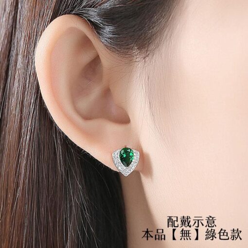 華麗風人造拓帕石 925純銀耳環：圖片 5